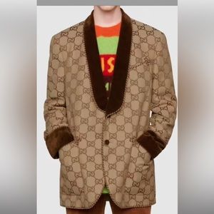 Authentic Gucci Monogram 100 Maxi GG Canvas Jacket